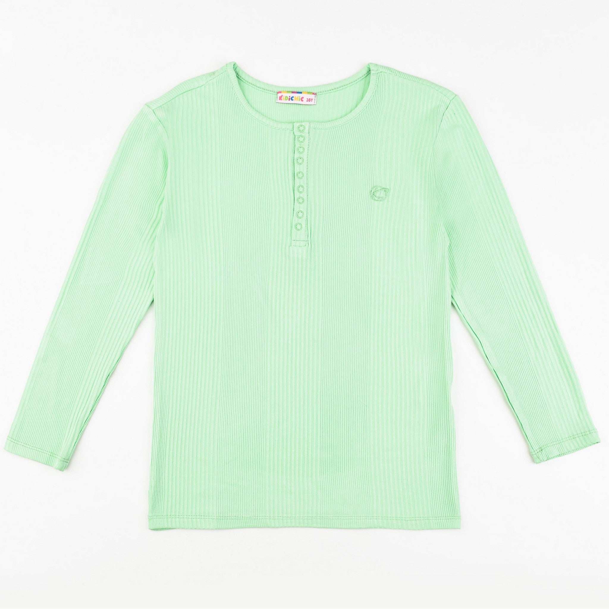 3/4 Sleeve Basic Rib Shirt - Image 3