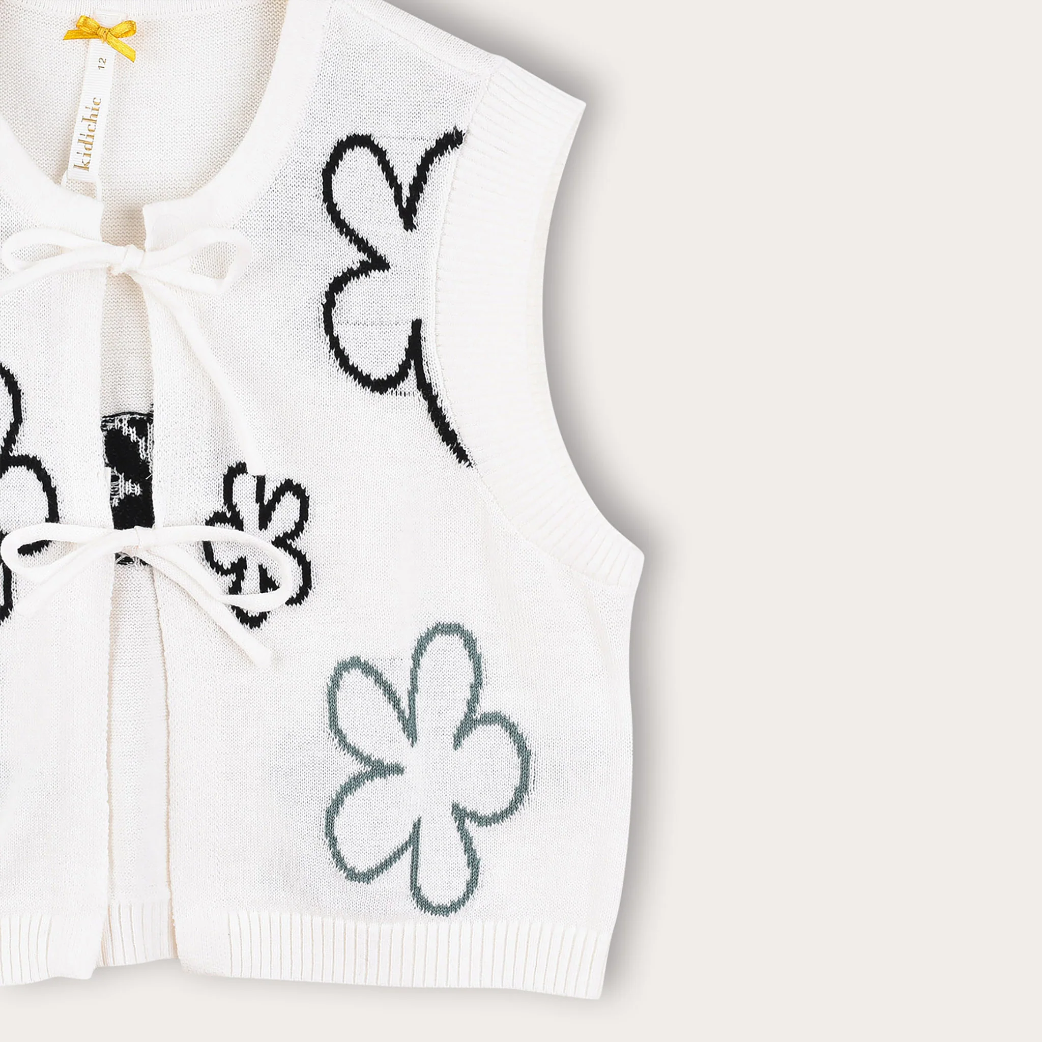 Knit Flower Cardigan - Image 4